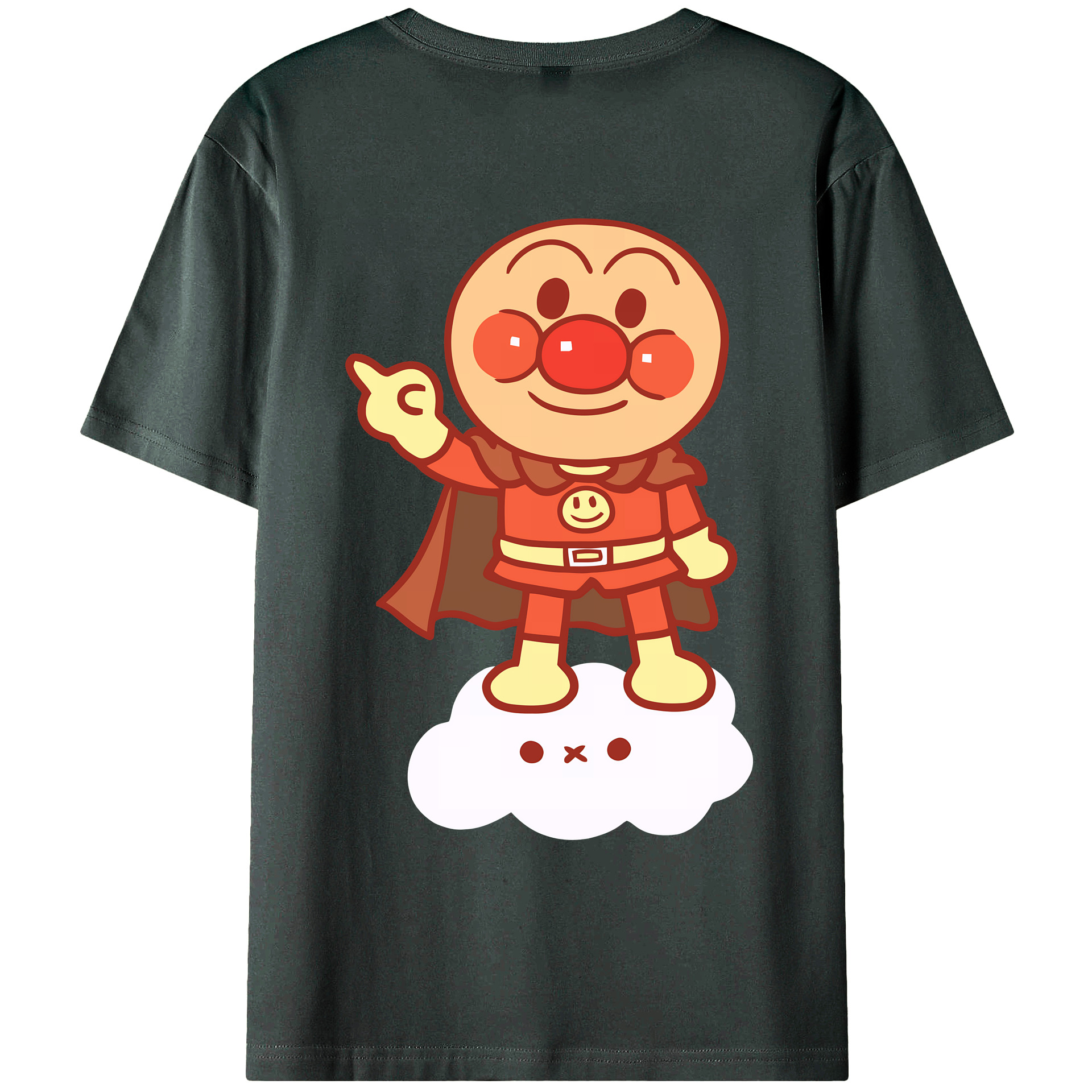 （画像用） アンパンマン Anpanman 綿100％ メンズ半袖Tシャツ（バックプリント） 通気性